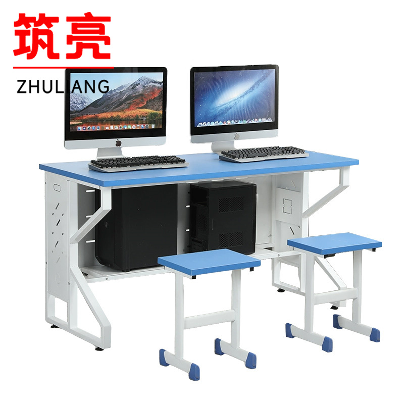 筑亮 双人办公桌 LZ120+2椅 套高清大图