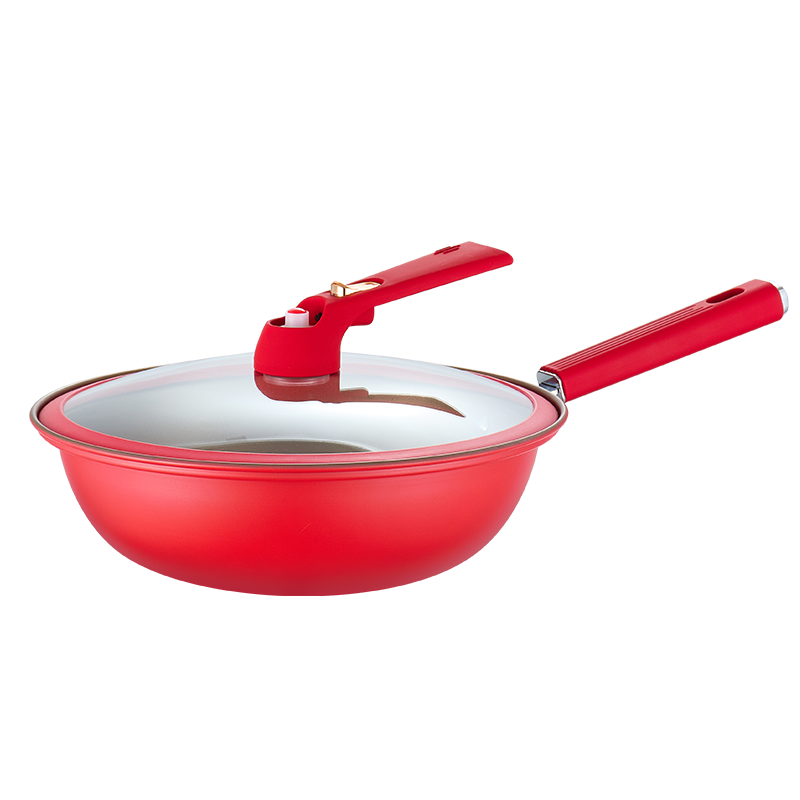 诺顿NORTON 红钛微压不粘炒锅32CM 1JHT032高清大图