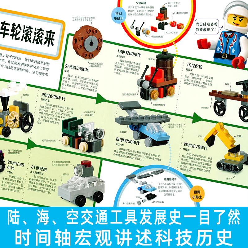 乐高生活安全大搜索(附玩具) [正版] 乐高了不起的交通工具 3-6-8-10岁乐高系列书籍 幼儿童益智游戏玩具书早教启高清大图