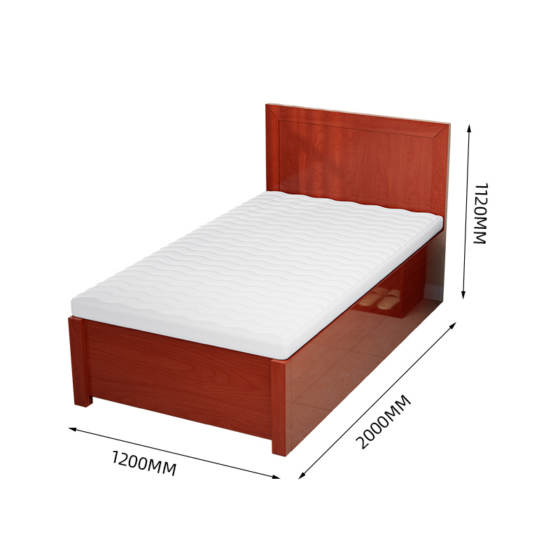 臻远ZY50618013 油漆公寓家具 员工宿舍家具单人床 1.2米不含床头柜高清大图