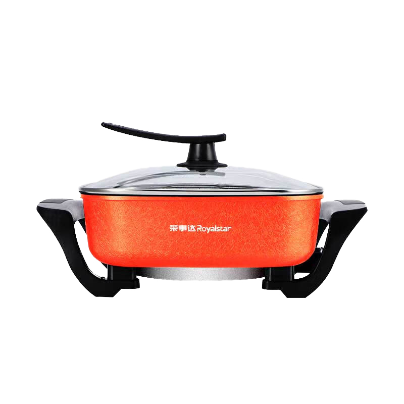 荣事达(Royalstar)多功能家用电热锅料理锅 6L HG15F7 橘色