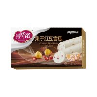 燕塘诗华诺 盒装冰淇淋雪糕 6支装 栗子红豆雪糕 372g