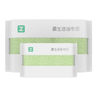 最生活(a-life)小米毛巾浴巾2件套 洗脸巾 纯棉强吸水 阿瓦提长绒棉 密封抗菌 青春系列轻柔款