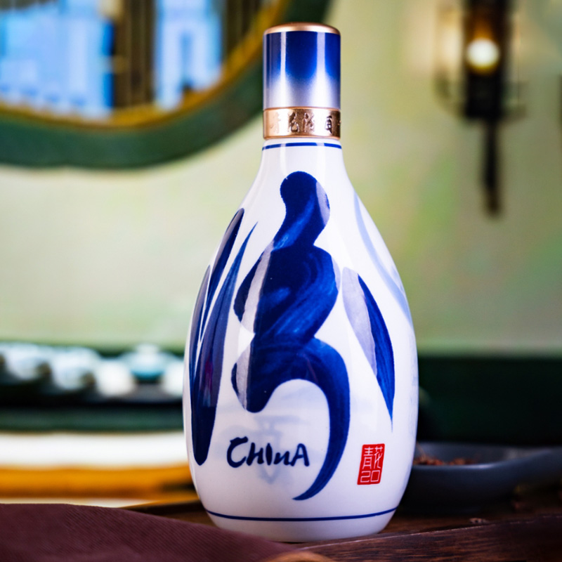 [官方正品]山西杏花村汾酒 53度青花20汾酒500mL*6瓶盒装清香型国产酒高清大图