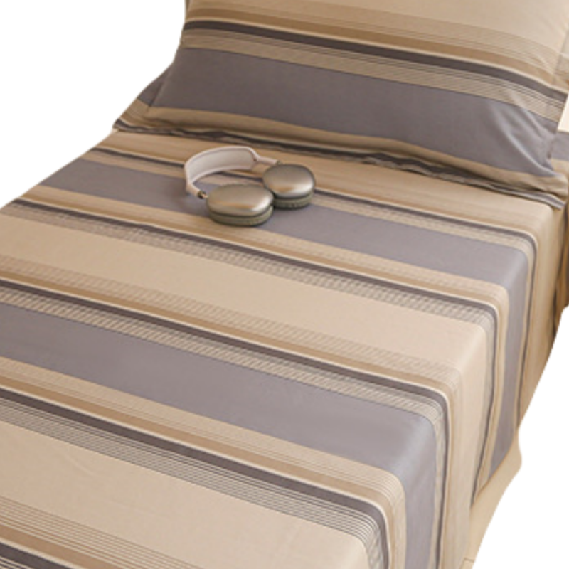 铭思沃多件套1.2m床 蓝条纹 套高清大图