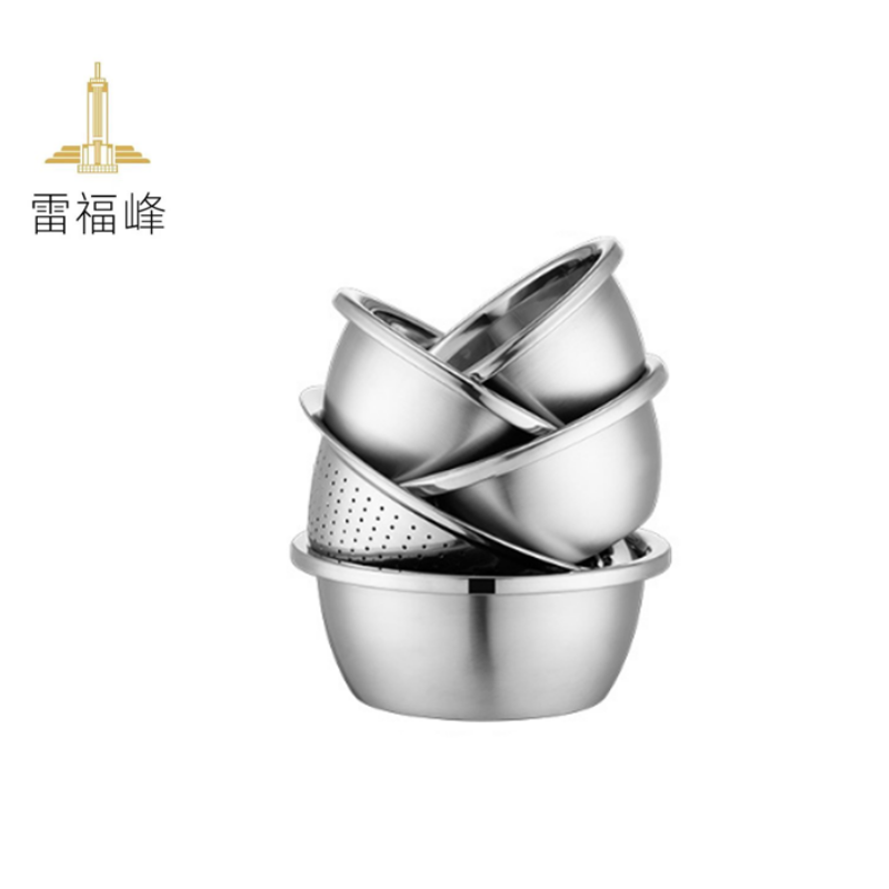 雷福峰 加厚不锈钢盆五件套/套高清大图
