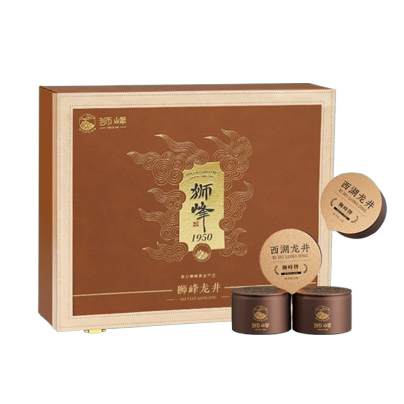 狮峰牌绿茶西湖龙井茶叶大观1号明前特级精品礼盒100g