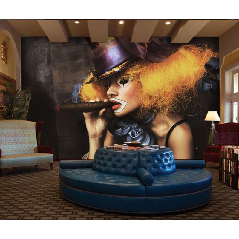 定制壁画ktv酒吧壁纸复古怀旧酒店宾馆别墅玄关茶咖啡厅背景墙纸壹德