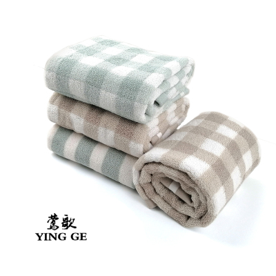 莺歌 彩格毛巾 75*35 （颜色随机）条