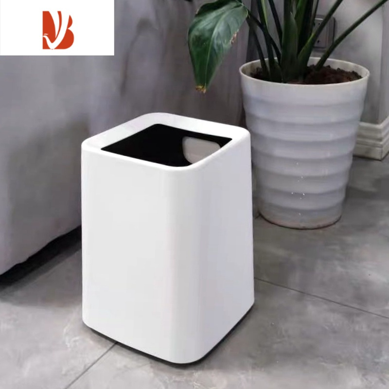 工匠圾圾桶网红轻奢北欧方形垃圾桶无盖卧室客厅大号双桶拉圾桶家用