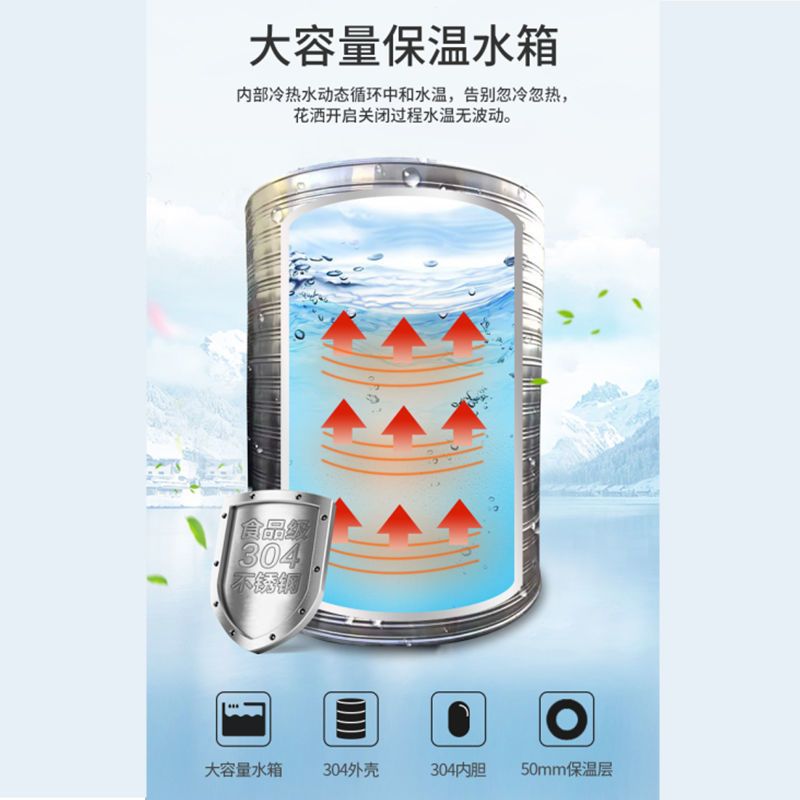 美的空气能热水器 主机*1+水箱*1+增压泵*1+循环泵*1+集成控电箱+配件