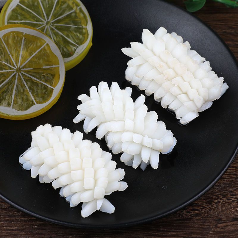 赛卡伊 新鲜鱿鱼花冷冻目鱼花肉无冰衣深海生鱿鱼卷块海鲜火锅食材