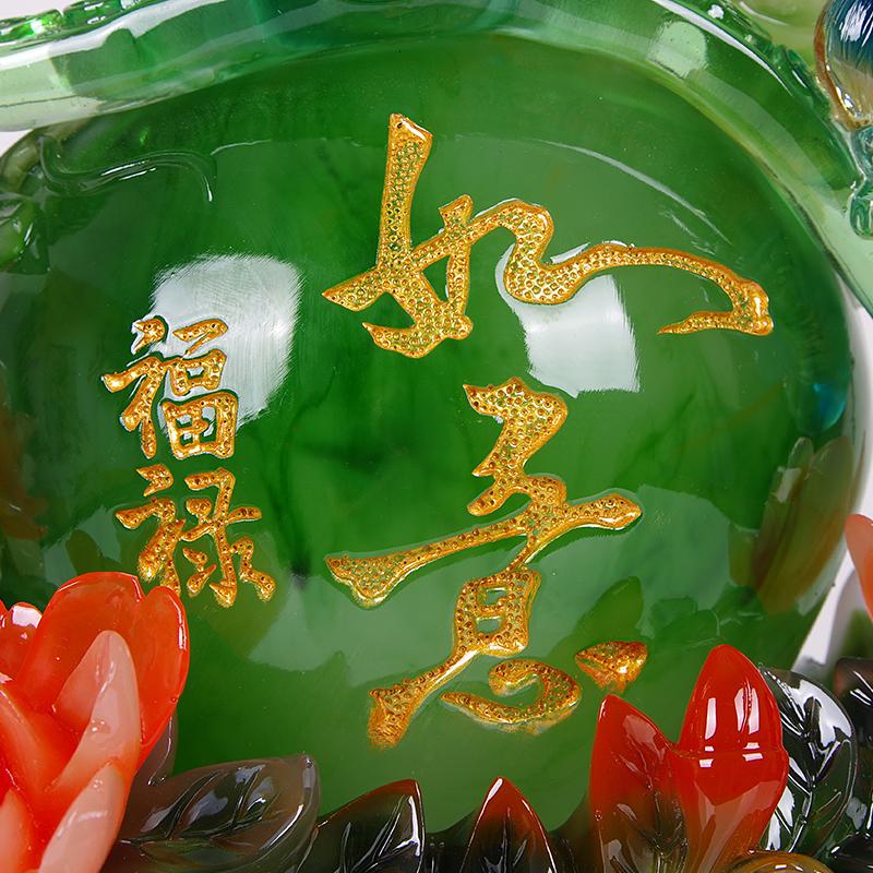 美帮汇玉葫芦摆件如意办公室家居客厅酒柜装饰品乔迁开业礼品工艺品高清大图