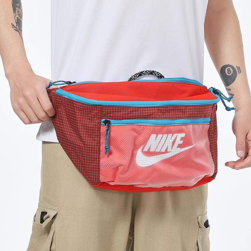 nike耐克正品腰包男包女包红色拼接背包单肩包斜挎包运动包cv1411