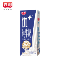 2提组合装 10月生产 光明优加高品质纯牛奶 优+纯奶礼盒 250ml*12盒*2提