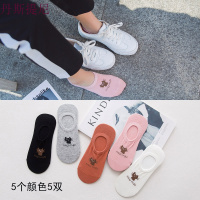 袜子女短袜夏季薄款浅口韩国可爱船袜女纯棉隐形硅胶防滑袜套低帮