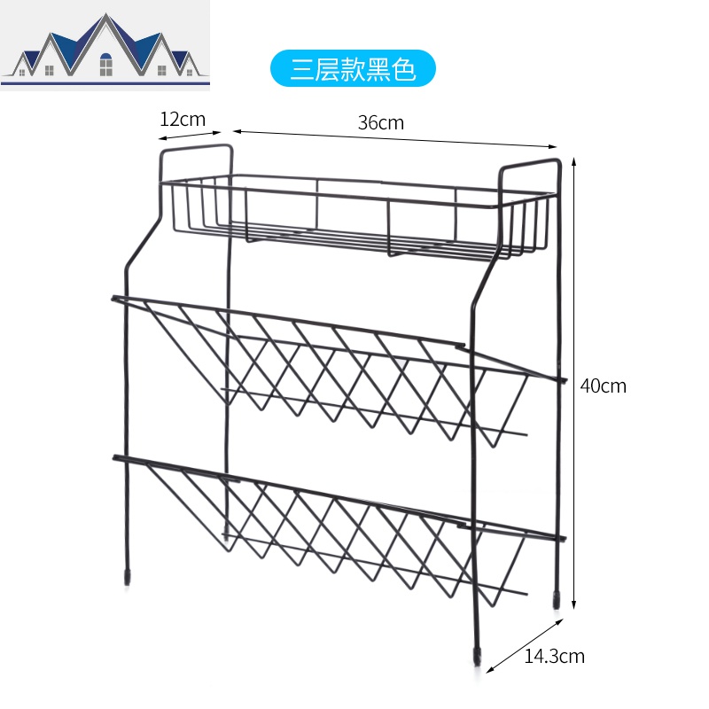 厨房置物架多层调料家用省空间铁艺落地式台面收纳架调味料瓶架子 三维工匠高清大图