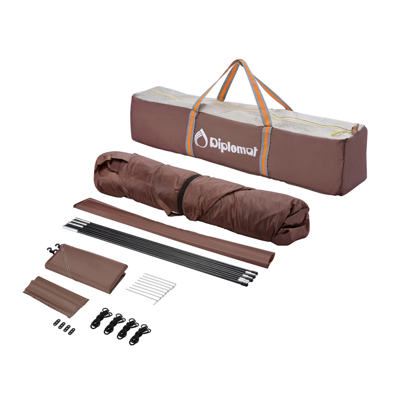 外交官 方形自动帐篷-米配咖(3-4人)DFJ-109高清大图