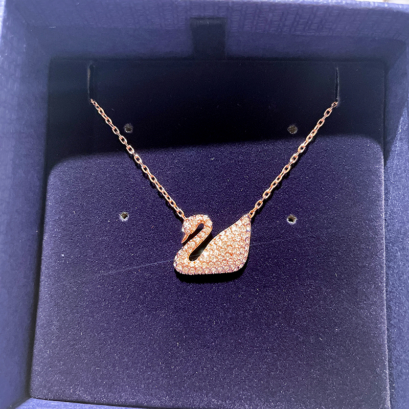 施华洛世奇(SWAROVSKI) 玫瑰金天鹅项链 送恋人5121597
