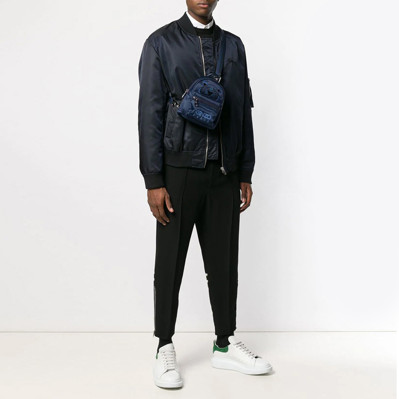 【直营】Kenzo高田贤三 迷你号虎头刺绣涤纶双肩包背包斜跨包男女通用高清大图