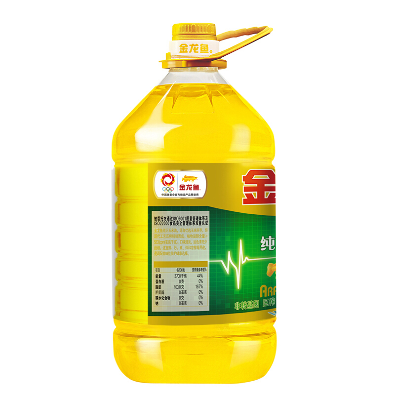 金龙鱼 食用油 非转基因 纯正玉米油5L