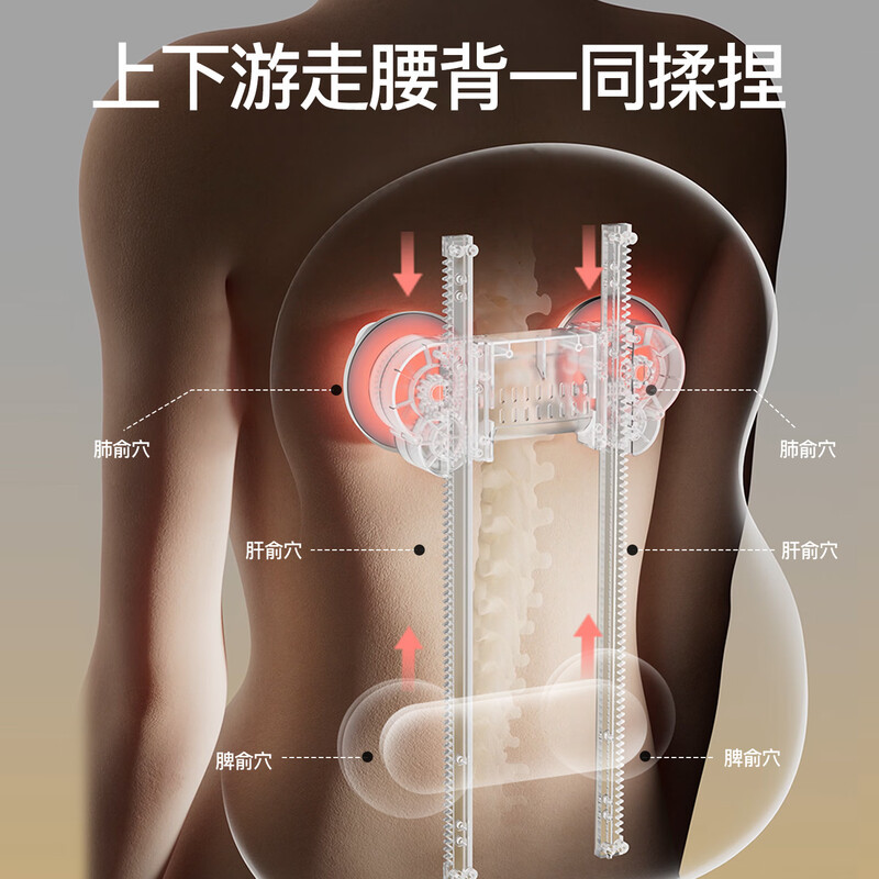 PGG 腰间盘突出热敷腰肌劳损腰部按摩仪S7 紫灰色高清大图