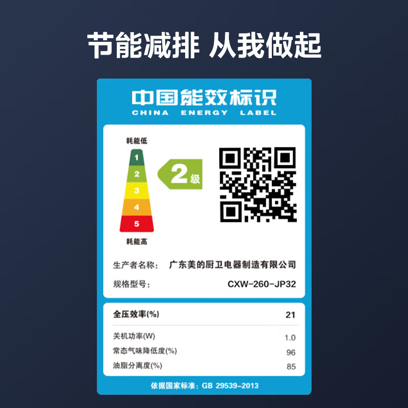 美的(Midea)抽油烟机家用厨房侧吸式21 自清洁吸油烟机挥手智控抽油烟机CXW-260-JP32高清大图