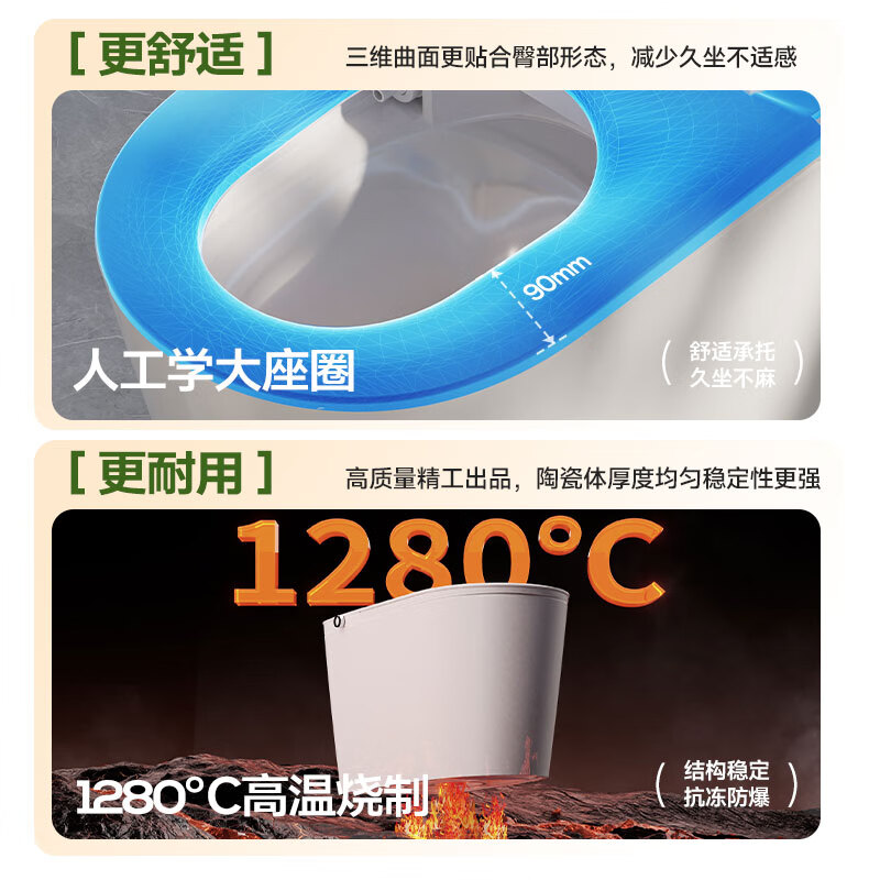 惠达(HUIDA)-EX08 智能马桶带水箱0水压限制家用离座冲水带香薰坐便器高清大图