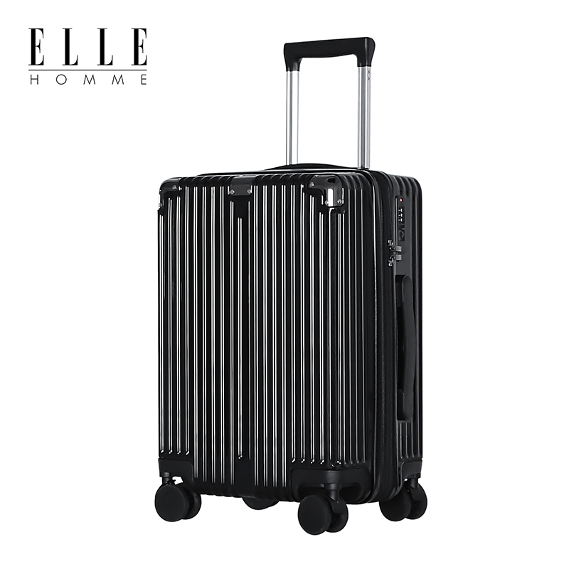 ELLE HOMME EH475241 带扩展层大容量行李箱 24寸百搭黑