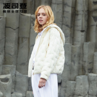 波司登BOSIDENG2018秋新款羽绒服 女短款女士秋季薄款上衣时尚女装外套B80131112