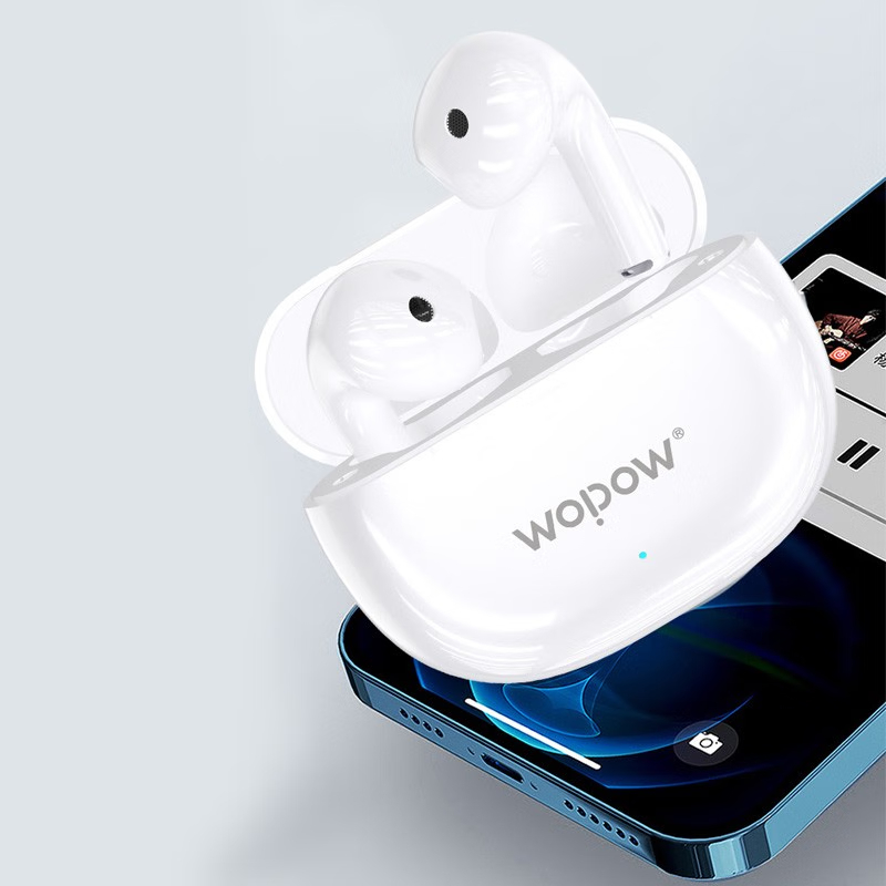 沃品(WOPOW)TWS蓝牙耳机 打电话听音乐运动耳机 TWS09 白色高清大图
