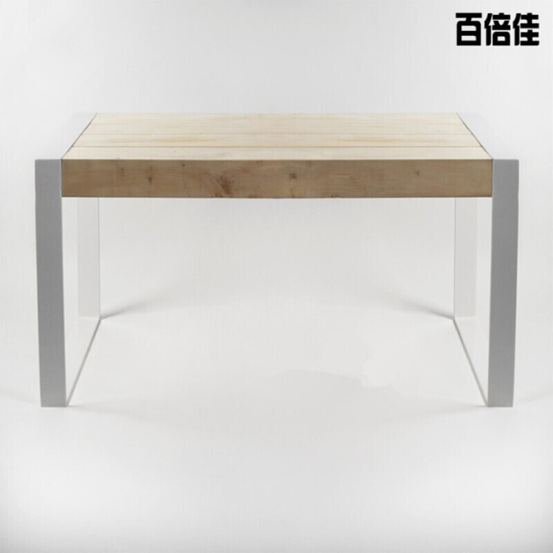 新款创意美式乡村工作台实木长桌子铁艺餐桌长条桌简约书桌工业风办公桌椅壹德壹
