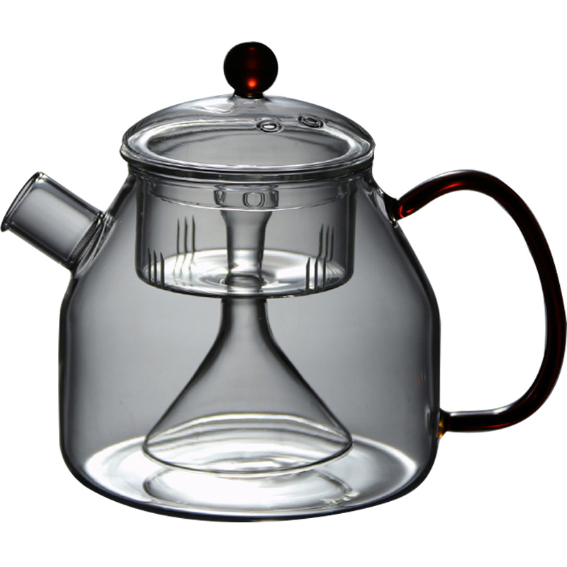 电陶炉黄金蛋蒸汽煮茶壶耐高温玻璃蒸茶壶烧水壶煮茶器套装泡茶茶具