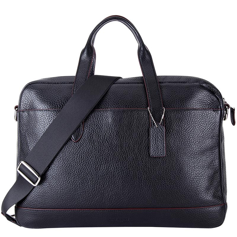 coach蔻驰男士黑色皮质手提肩背斜挎公文包黑色f11319nilet