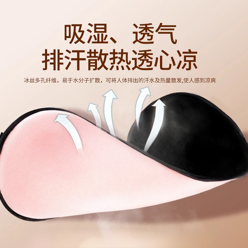 [补贴10%]冰丝眼罩遮光睡眠专用男女士睡觉夏季午睡冰丝缓解眼疲劳冰敷冰袋高清大图