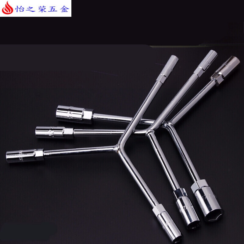 三叉套筒扳手 多功能Y型3角轮胎扳手汽修工具汽修扳手三叉扳手 短三叉【11-13-15】