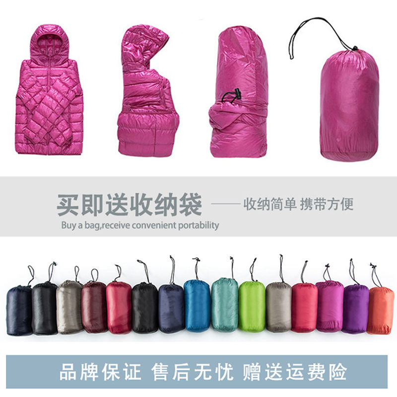 冬新款轻薄棉服女短款大码修身立领连帽外套反季清仓高清大图