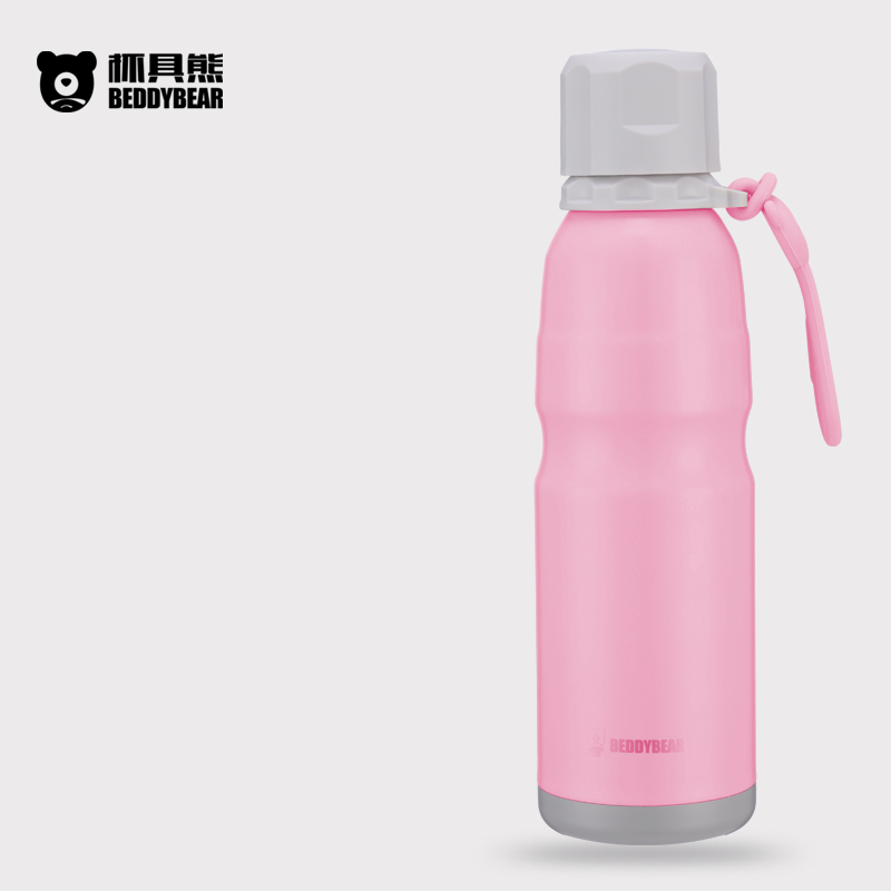 杯具熊BeddyBear恒温运动水壶保温保冷杯 新款户外旅行运动水杯550ml高清大图