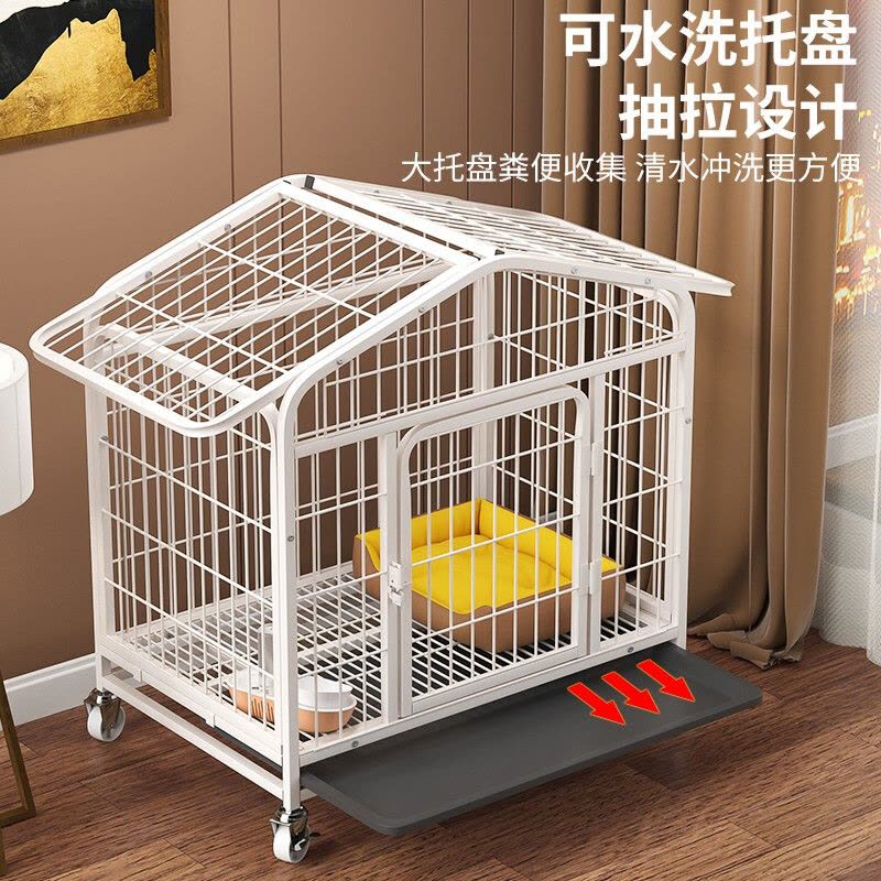 狗笼子小型犬中型犬方管狗笼家用狗房子泰迪小金毛萨摩柯基加粗宠物狗狗笼子狗屋用品图片