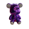 亮紫色 汽车摆件创意个性可爱镶钻小熊车载中控台装饰品高档男女情侣礼物