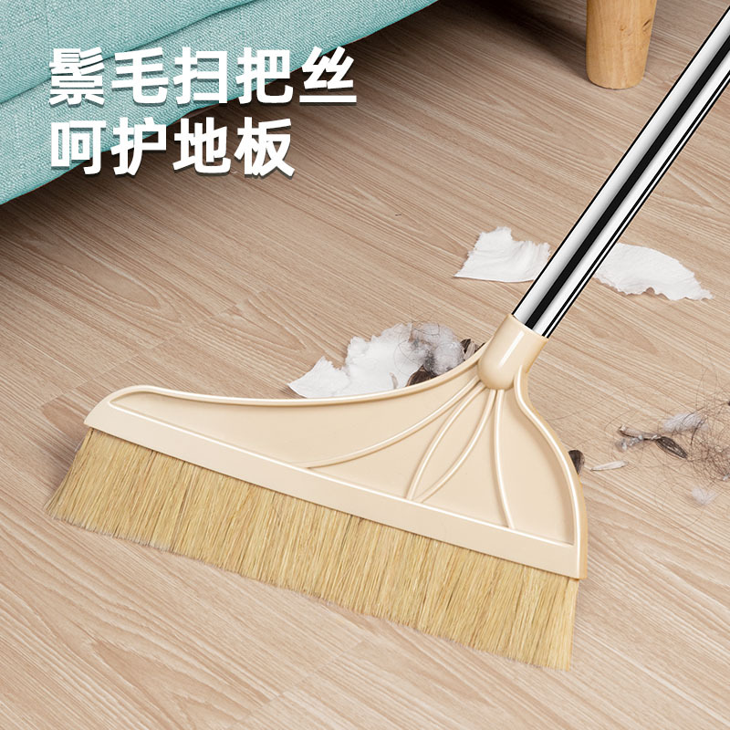 扫把簸箕套装家用猪鬃毛扫地扫帚组合不粘头发大号2023新款垃圾铲