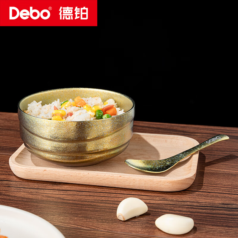 德铂(Debo)奥琳娜(钛套装碗)DEP-956 规格:3件套 材质:纯钛 颜色:金色高清大图