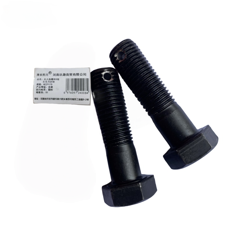 清玖熙月 外六角螺丝8级 打孔可定制 M22*170 单位:个高清大图