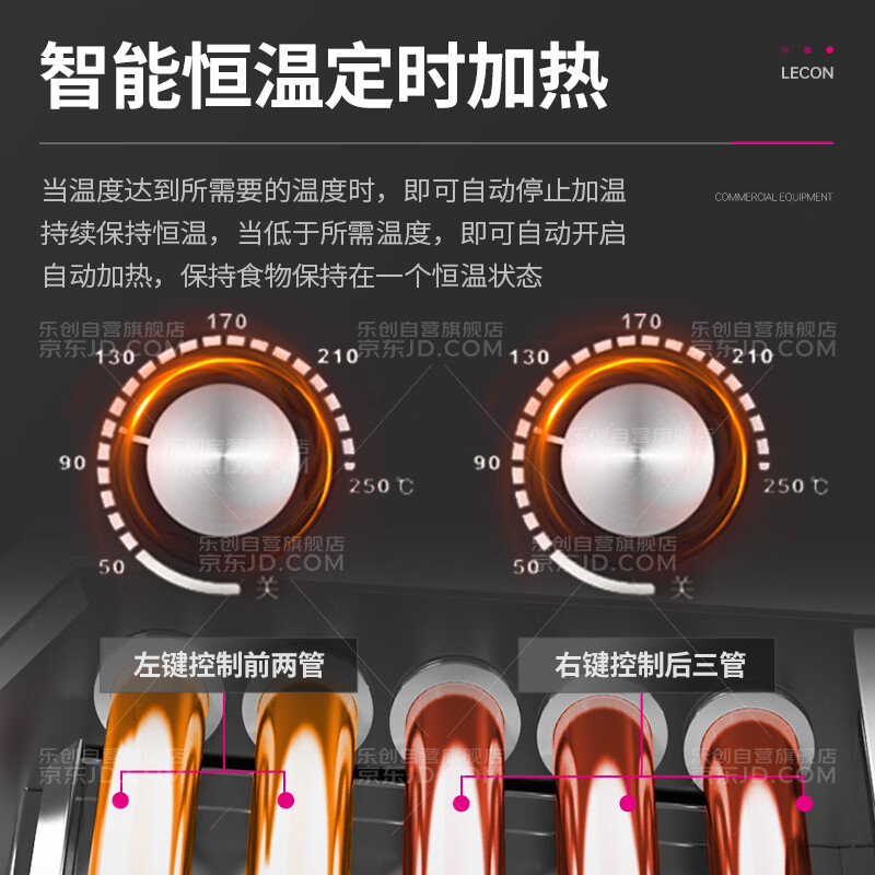 西佑 乐创 lecon 商用热狗机 LC-KCJ02-11(2022年升级款) 11管 220v高清大图