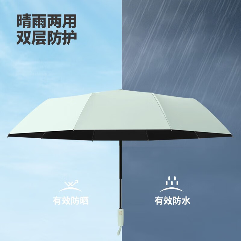 美度全自动三折黑胶太阳伞晴雨两用遮阳伞防雨伞M3312颜色随机高清大图