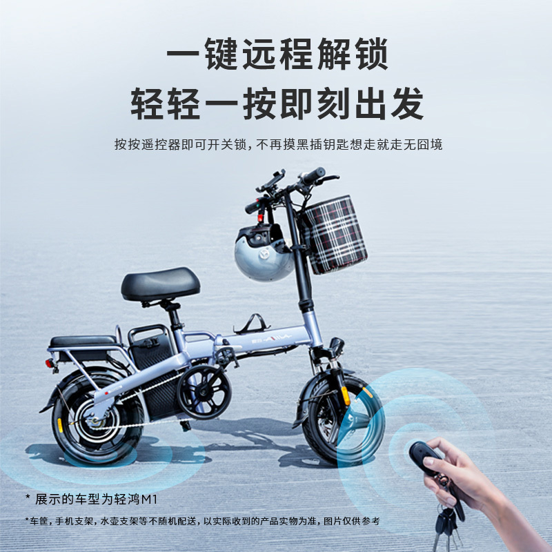 爱玛电动车轻鸿 S1(TDT1201Z) 续航50-60公里 含头盔