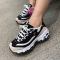 Skechers/斯凯奇女鞋新款复古熊猫鞋轻质缓震运动休闲鞋66666228-BKGD ZP