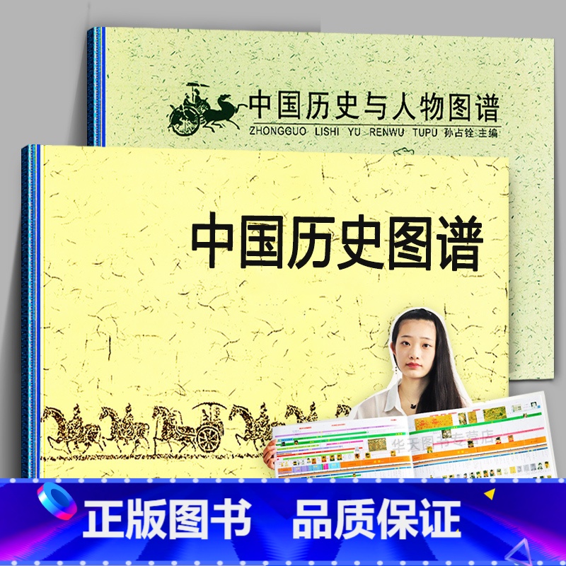 【正版】全2册85页 中国历史图谱+历史与人物图谱 大事记时间轴华夏民族朝代文明研究编年史世界历史年表帝王政权演变地图