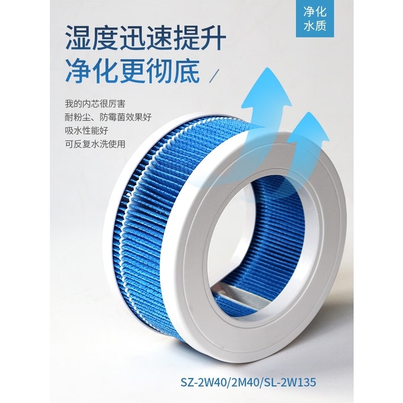 意菁(IKIN) 适配美的无雾加湿器加湿滤网滤芯除水垢 SZ-2Y50/SL-2Y50[加湿网]高清大图
