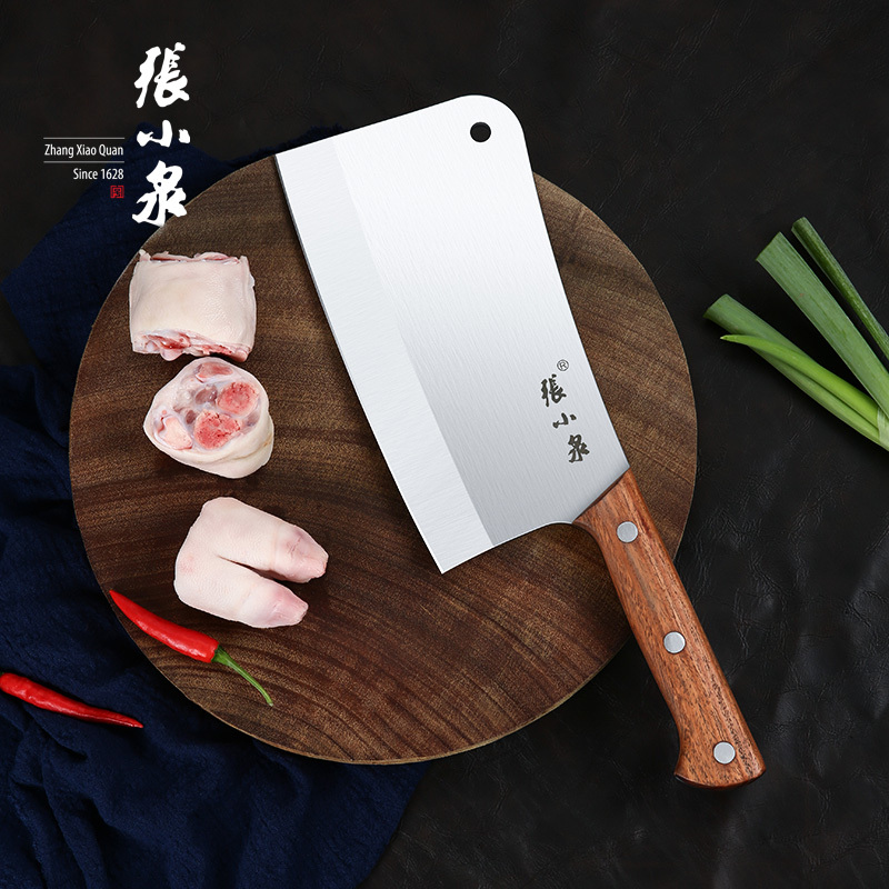 张小泉专业砍骨头刀屠夫不锈钢刀具加厚重型斩骨剁骨刀坎骨刀8138